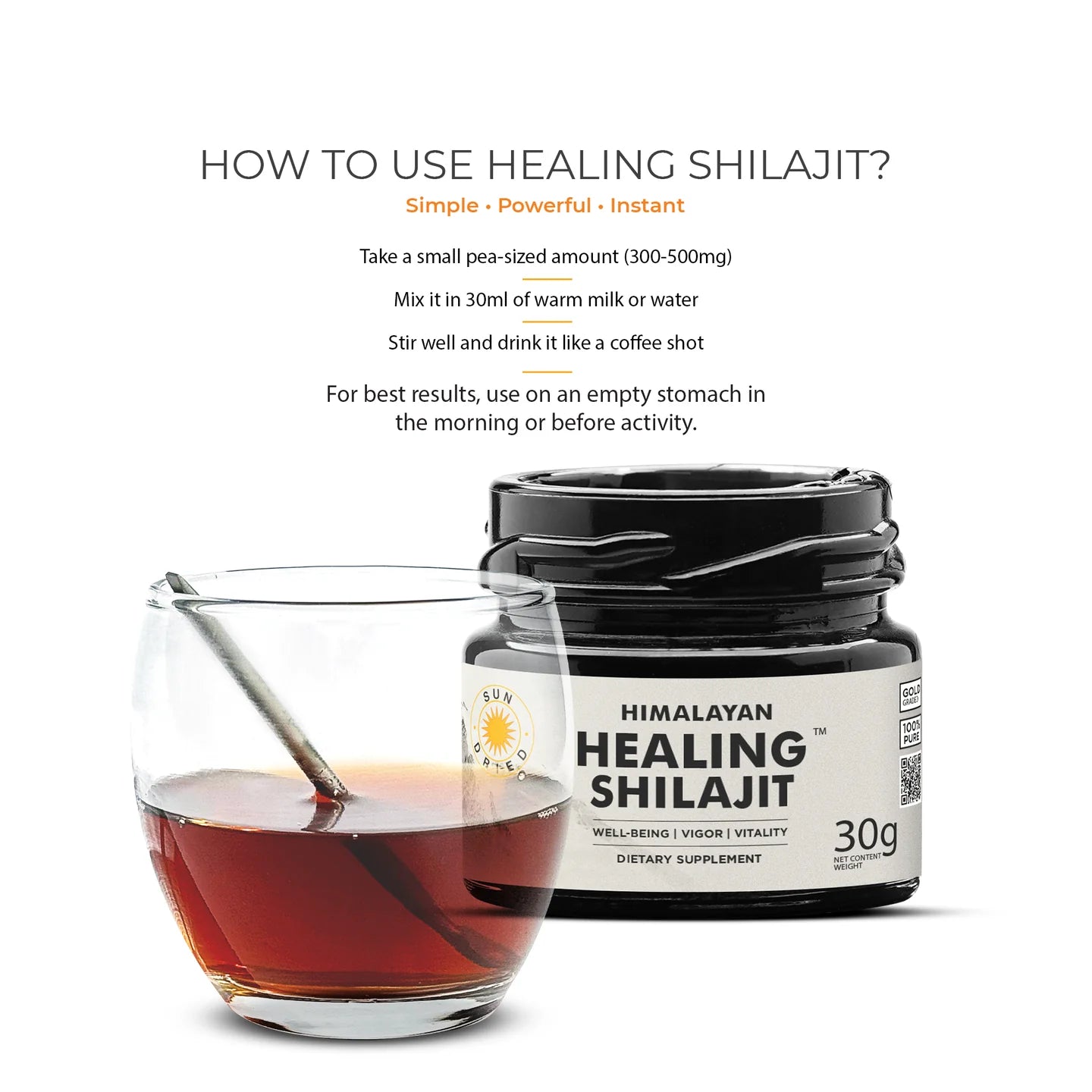 40g - White Healing Shilajit Resin | 80 Servings